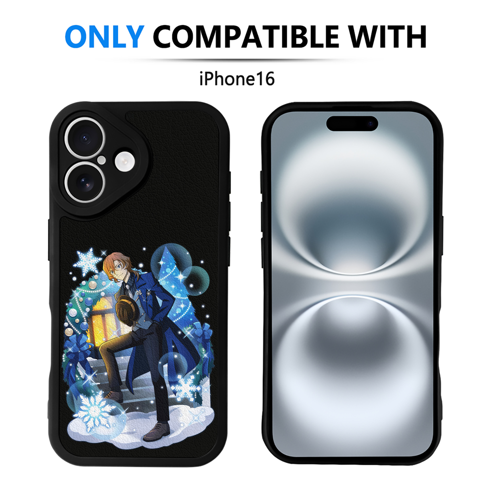 （画像用） 文豪ストレイドッグス Bungo Stray Dogs 【iPhone 16シリーズ対応】シリコンスマホケース（レザー調） 材質：シリコン